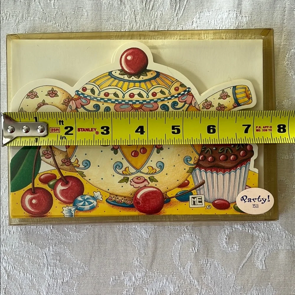 Vintage Mary Engelbreit Teapot and Cherry Party Invitations